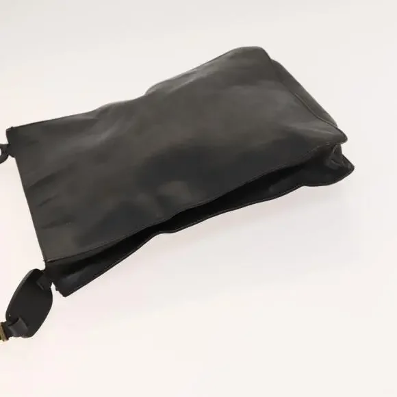 GUCCI Shoulder Bag Leather Black Gold - Picture 5 of 12